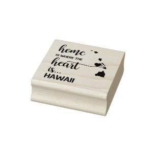 Tampons Encreurs La maison d'Hawaii est là où se trouve le coeur