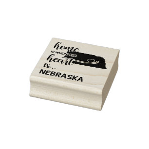 Tampons Encreurs La maison du Nebraska est là où se trouve le coe