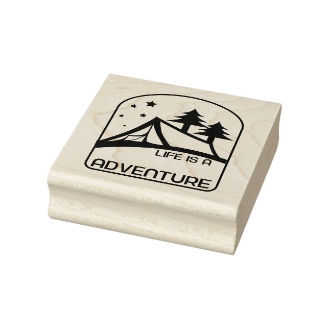 Tampons Encreurs La vie est une belle aventure Camping (Tampon)