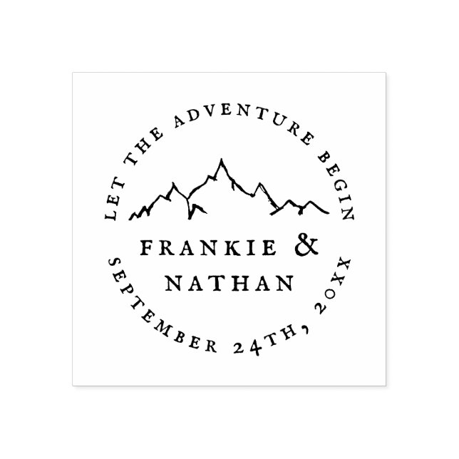 Tampons Encreurs Laisser Commencer L'Aventure | Rustique Enregistre (Impression)