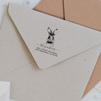 Tampons Encreurs Lapin | Nom de famille Signature Adresse de retour