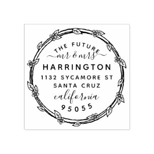 Tampons Encreurs L'avenir M. & Mme Engaged Couple Adresse de retour