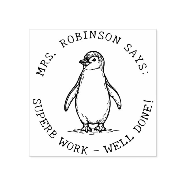 Tampons Encreurs Les Enseignants Créez Votre Propre Cute Penguin Su (Impression)