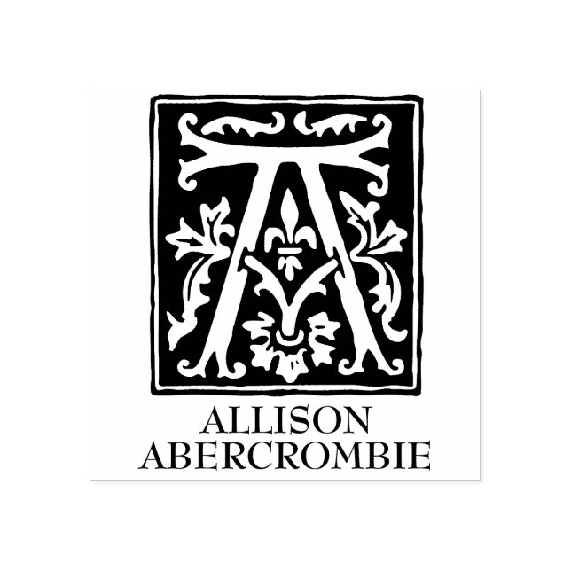 Tampons Encreurs Lettre Alphabet Ornementale A Monogramme (Impression)