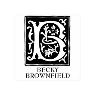 Tampons Encreurs Lettre alphabétique ornementale B Monogramme