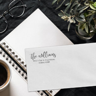 Tampons Encreurs Lettre calligraphie simple Adresse de retour