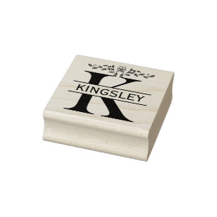 Tampons Encreurs Lettre K papillon Feuille Split Monogramme
