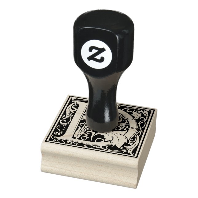 Tampons Encreurs Lettre monogramme décorative D (Tampon)
