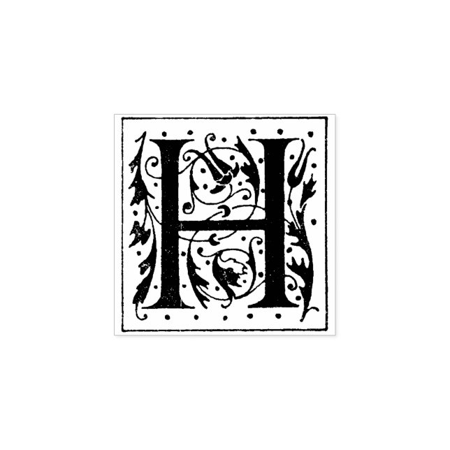 TAMPONS ENCREURS LETTRE VINTAGE H (Impression)
