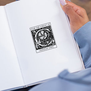 Tampons Encreurs Lettre vintage monographie florale C de la bibliot