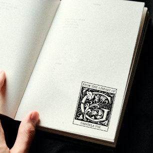 Tampons Encreurs Lettre vintage monographie florale G de la bibliot