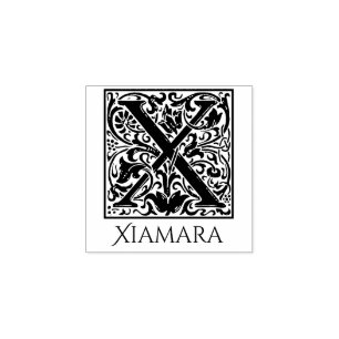 Tampons Encreurs Lettre X Vintage Première lettre avec nom personna