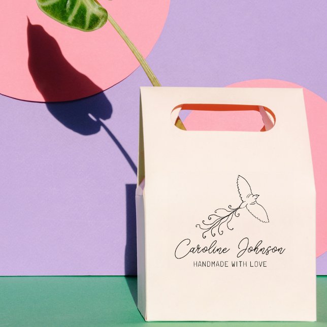 Tampons Encreurs Line Art Bird Personnalisé fait à la main avec amo (Créateur téléchargé)