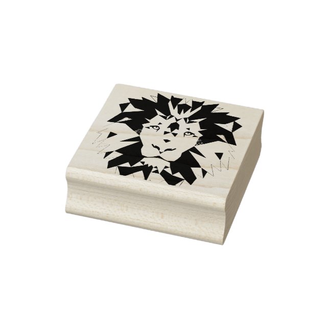 Tampons Encreurs Lion géométrique argenté (Tampon)
