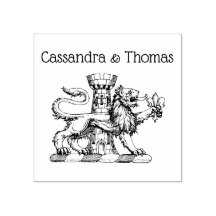 Lion Tower Fleur de Lis Crest C Couple Nom