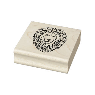 Tampons Encreurs Lion tribal noir et blanc