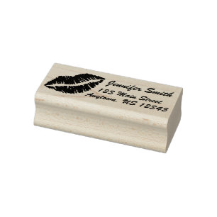 Tampons Encreurs Lipstick Lips Kiss Imprimer l'adresse personnalisé