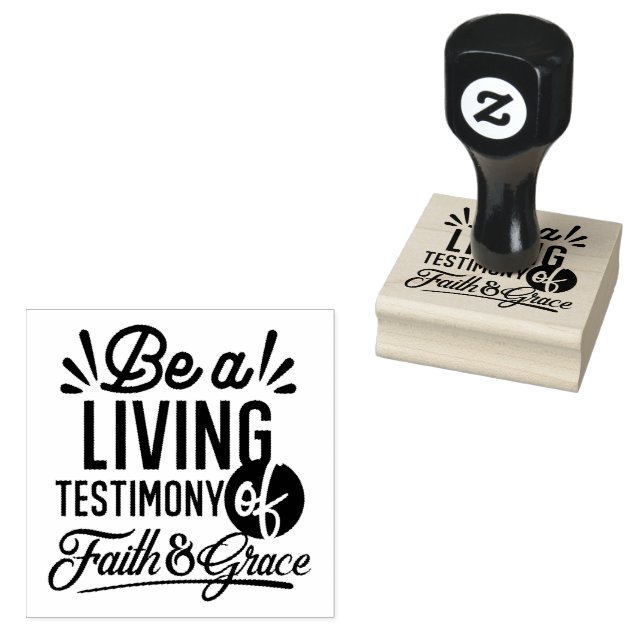 Tampons Encreurs Living Testimony Bible Quote Christian Motivation (Tamponné)