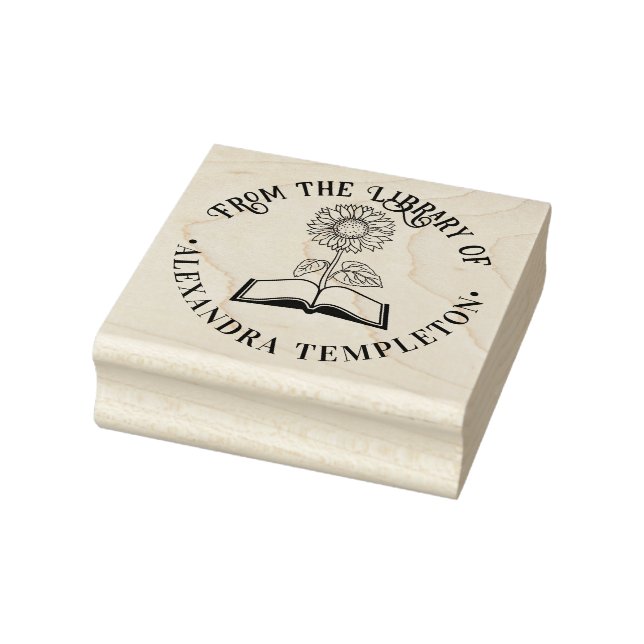 Tampons Encreurs Livre avec tournesol « De la bibliothèque de » Ron (Tampon)