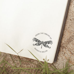 Tampons Encreurs Livre De Dragonfly Décoré De La Bibliothèque De