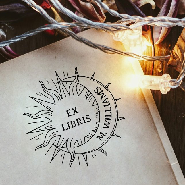 Tampons Encreurs Livre de la bibliothèque personnelle Sun & Moon mo (Créateur téléchargé)