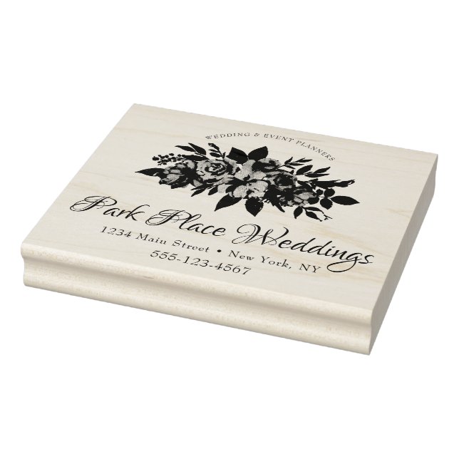 Tampons Encreurs Logo d'affaires Mariage personnalisé Bouquet flora (Tampon)