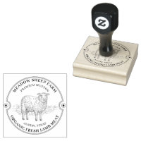 Logo de ferme de mouton d'agneau rustique