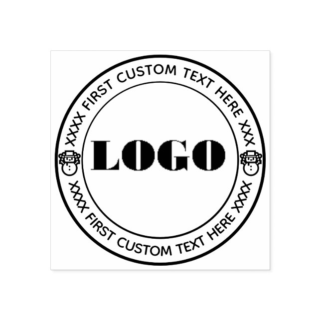 Tampons Encreurs Logo d'entreprise de Noël modèle slogan site (Impression)