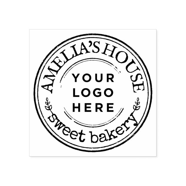 Tampons Encreurs Logo d'entreprise personnalisé Rond Rustique (Impression)