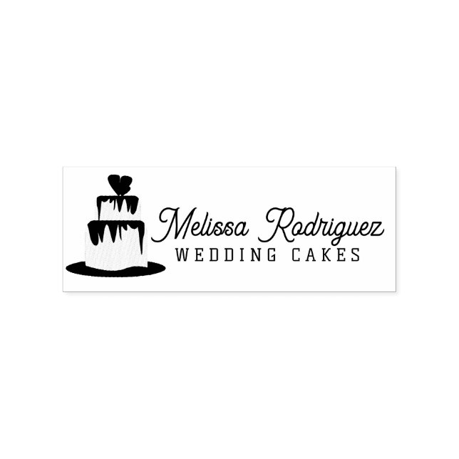 Tampons Encreurs Logo du Mariage Baker du gâteau Mariage hiérarchis (Impression)