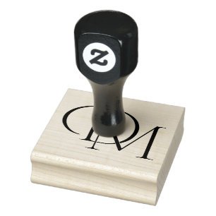 Tampons Encreurs Logo du Mariage Santos   Mariage de monogramme