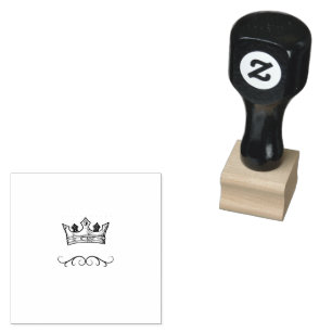 Tampons Encreurs Logo du roi de la Couronne Mustache Barbershop