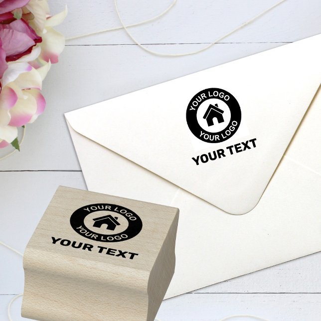 Tampons Encreurs Logo et texte personnalisés pour l'entreprise (Créateur téléchargé)