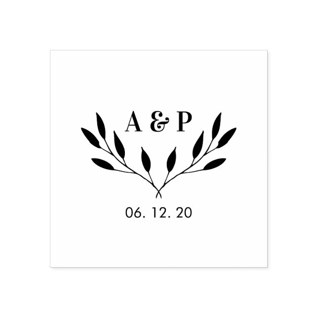 Tampons Encreurs Logo Mariage minimal simple / Timbres Monogrammes (Impression)