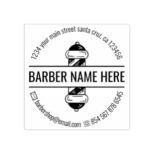 Tampons Encreurs Logo Pole Moderne Barbershop