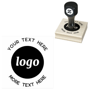 Tampons Encreurs Logo Simple Avec Texte Commercial