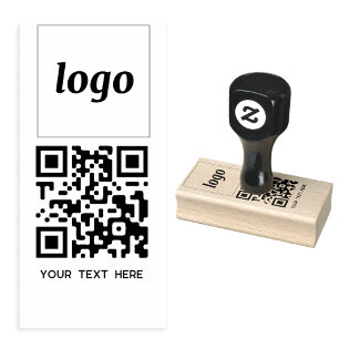 Tampons Encreurs Logo simple Code QR Texte commercial promotionnel