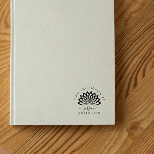 Tampons Encreurs Lotus Fleur Style De La Bibliothèque Du Livre