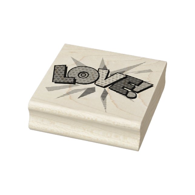 Tampons Encreurs LOVE Fun Retro Comic Book Pop Art (Tampon)