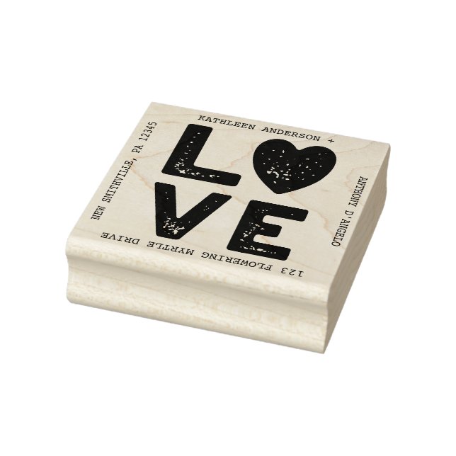 Tampons Encreurs LOVE Graphic Mariage Adresse de retour (Tampon)
