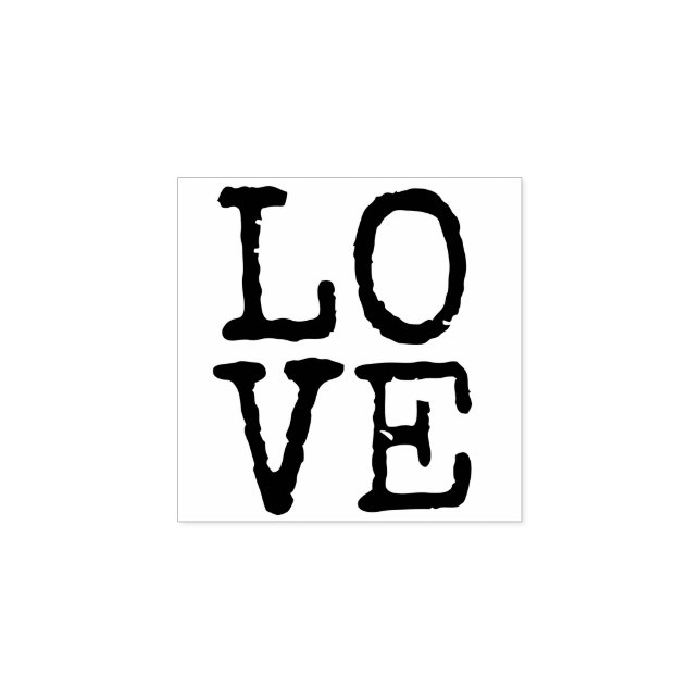Tampons Encreurs LOVE Modern Distressed typographie mot art (Impression)