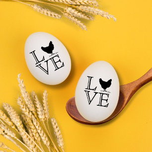 Tampons Encreurs Love Script décoratif Poulet Oeuf Timbre
