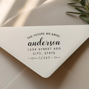 Tampons Encreurs Lovely Hearts Future M. Mme Mariage Retour Adresse