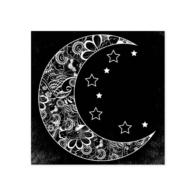 Tampons Encreurs Lune décorative et étoiles (Impression)