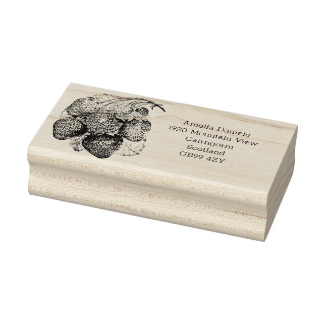 Tampons Encreurs Luscieux Été Strawberry Adresse Timbre En Caoutcho (Tampon)