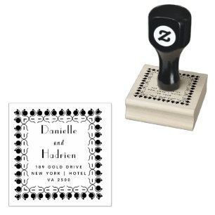 Tampons Encreurs M. & Mme Mariage Adresse de retour personnalisée