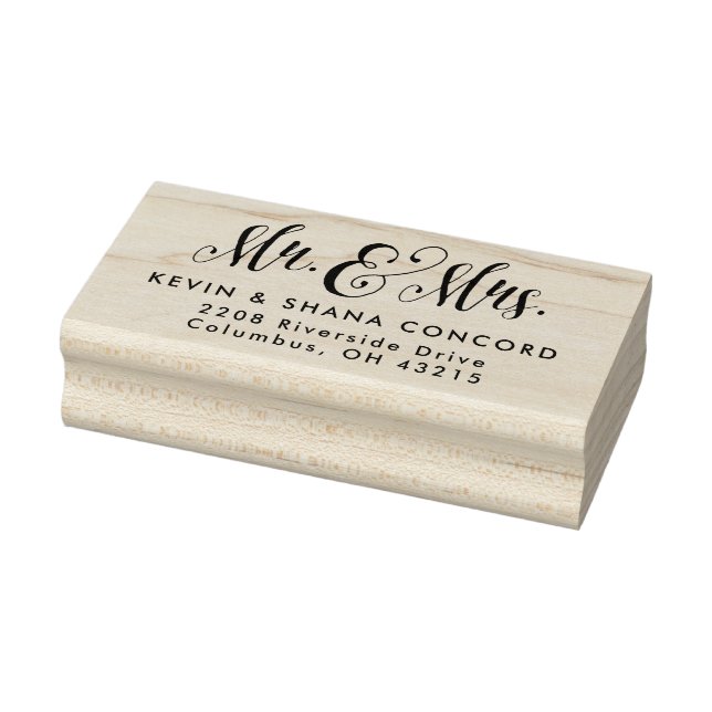 Tampons Encreurs M. & Mme newlyborn, adresse de retour de vacances (Tampon)