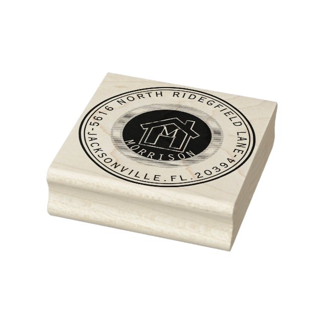 Tampons Encreurs Maison avec Monogramme et Adresse (Tampon)
