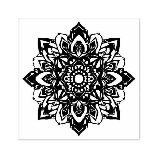 Tampons Encreurs Mandala à fleurs huit points étoiles (Impression)