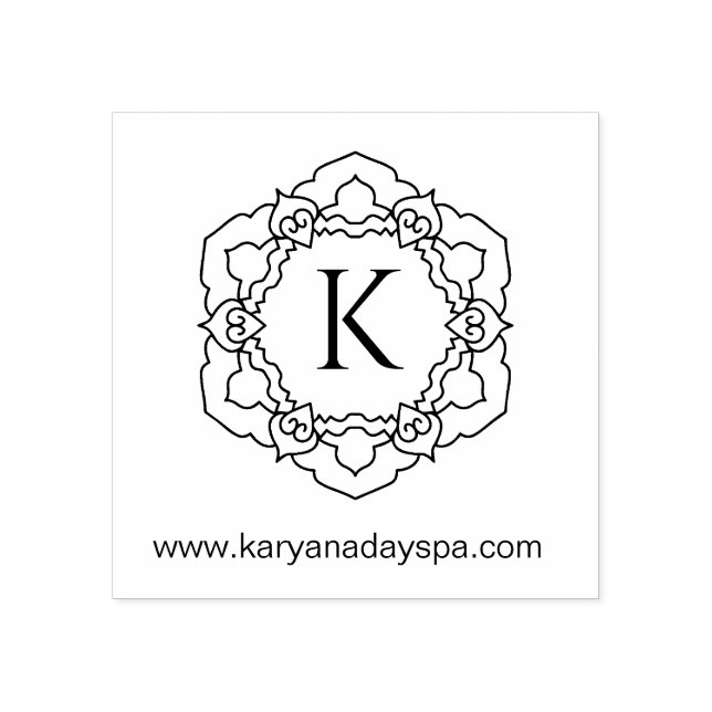 Tampons Encreurs Mandala Monogramme Spa exotique Beauté Henna Rubbe (Impression)